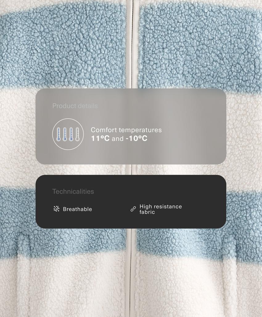 Куртка-бомбер из искусственной овчины в полоску