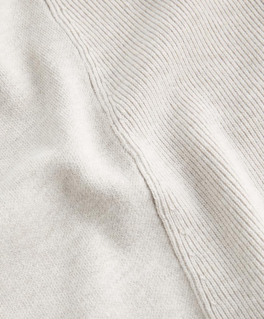 Вязаный свитер с высоким воротником и деталями Rib