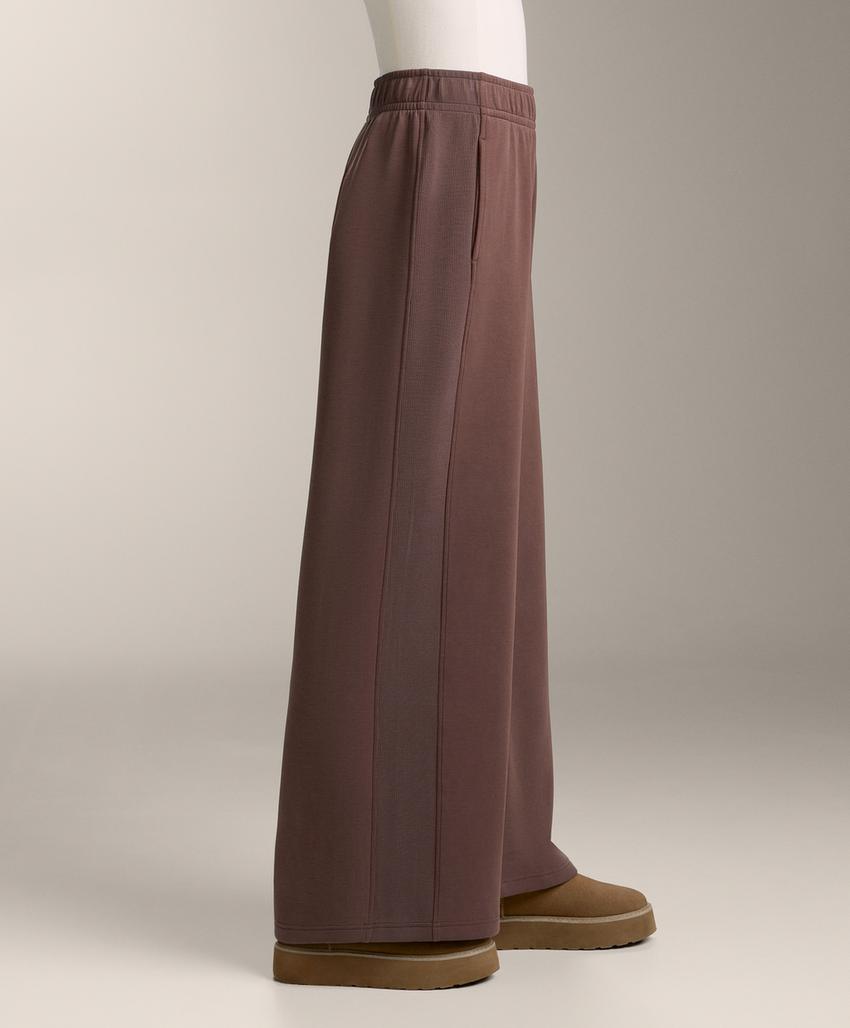 Прямые широкие брюки Rib из ворсовой ткани с модалом