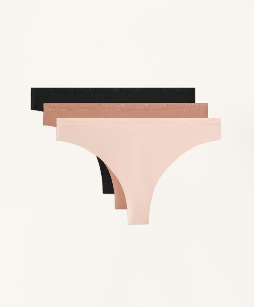 3 трусов танга из смесового полиамида с логотипом