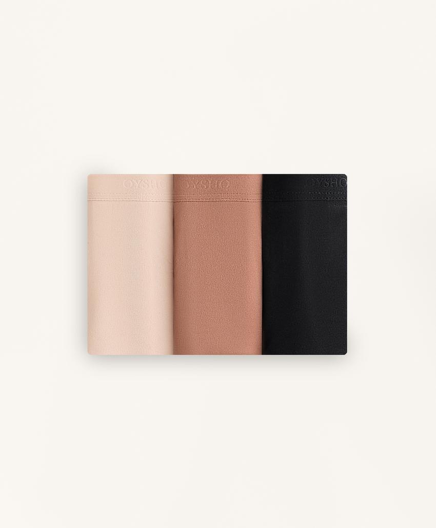 3 трусов-хипстеров из смесового полиамида с логотипом