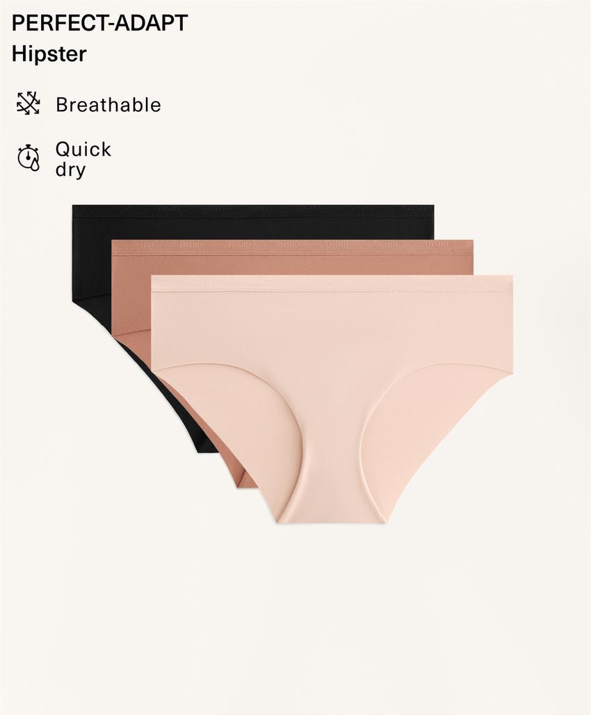 3 трусов-хипстеров из смесового полиамида с логотипом