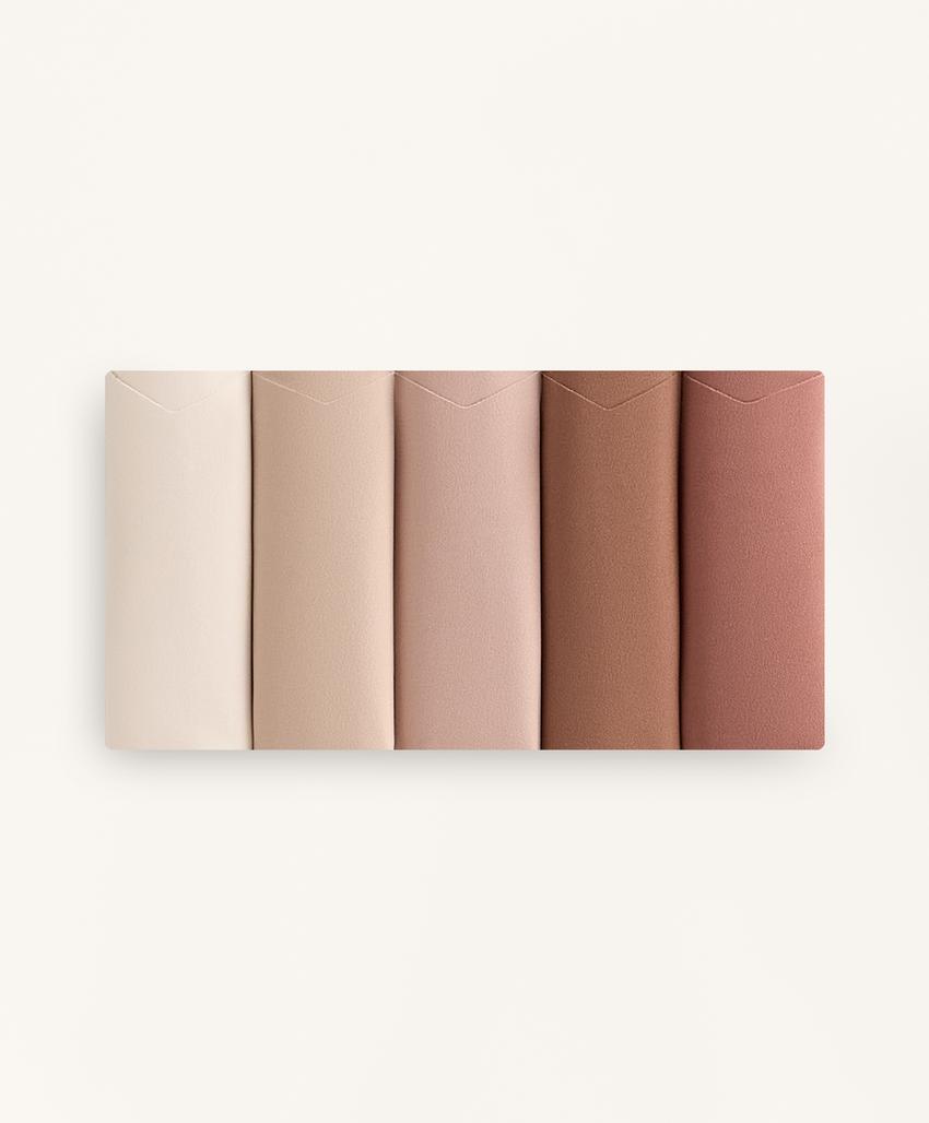 Pack de 5 cuecas clássicas invisíveis em mistura de poliamida com corte em V