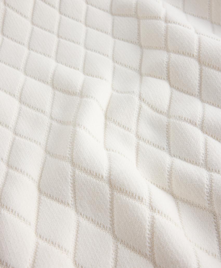 Вязаная куртка с ромбовидной структурой