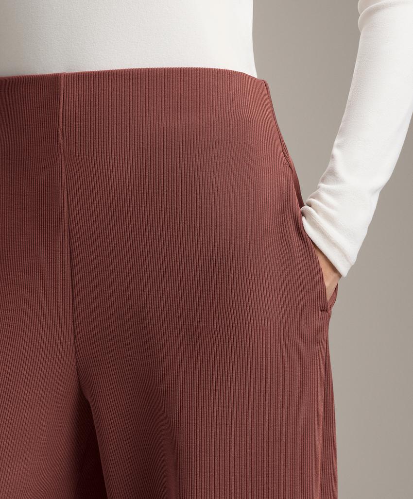 Брюки High rise Rib из мягкой ткани с модалом