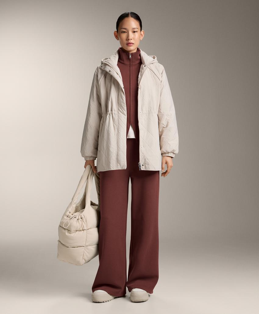 Брюки High rise Rib из мягкой ткани с модалом