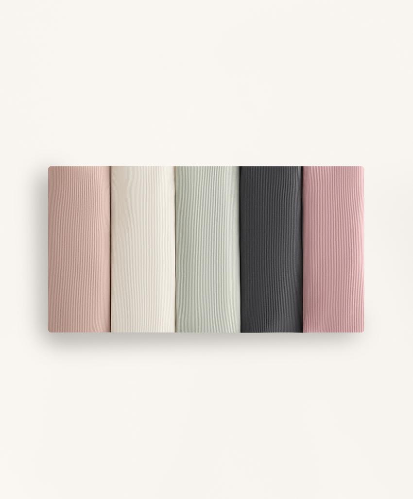 5 laser-cut light polyamide blend cheeky Brazilian briefs