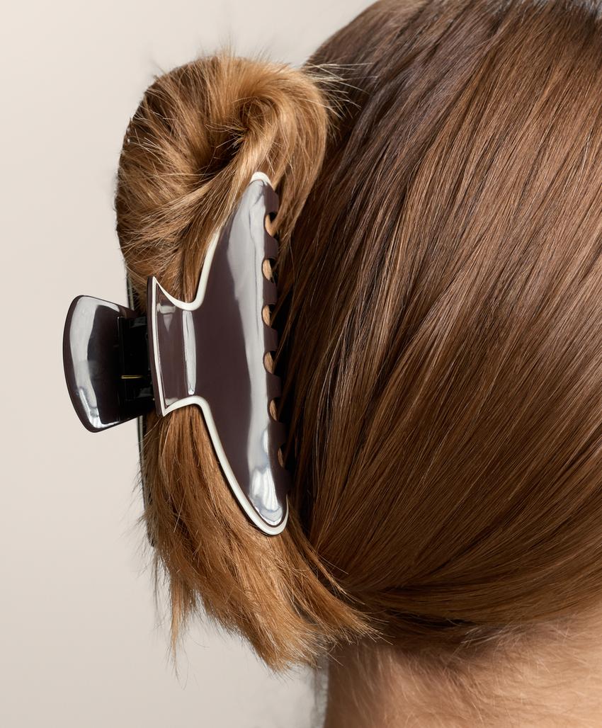 Большая заколка для волос с отделкой