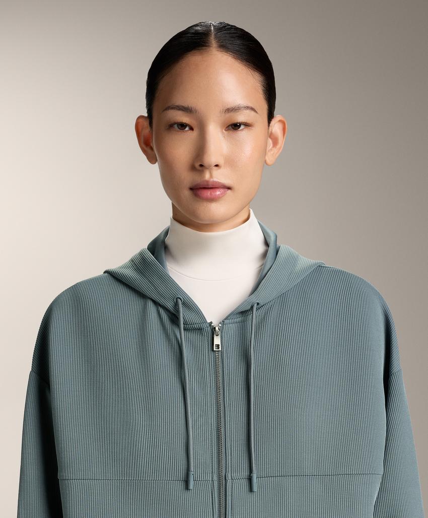 Толстовка Rib на молнии из модала с мягким прикосновением