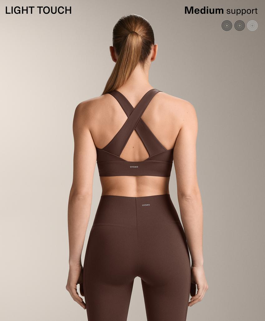 Light Touch medium-support crossover back bra