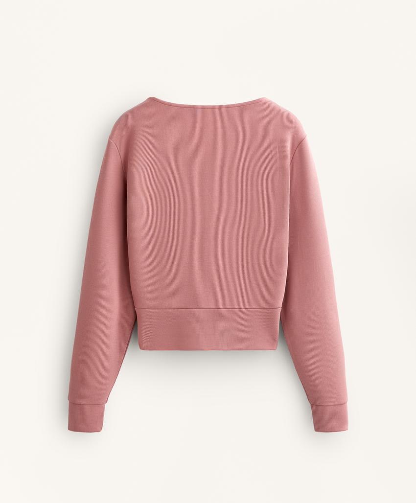 Толстовка Rib с запахом из модала Brushed