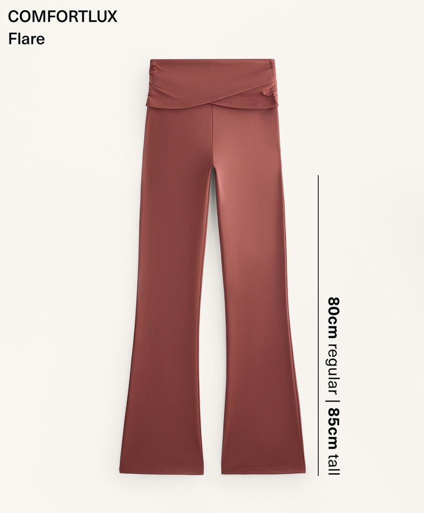 Брюки Flare Comfortlux High rise с драпировкой на талии
