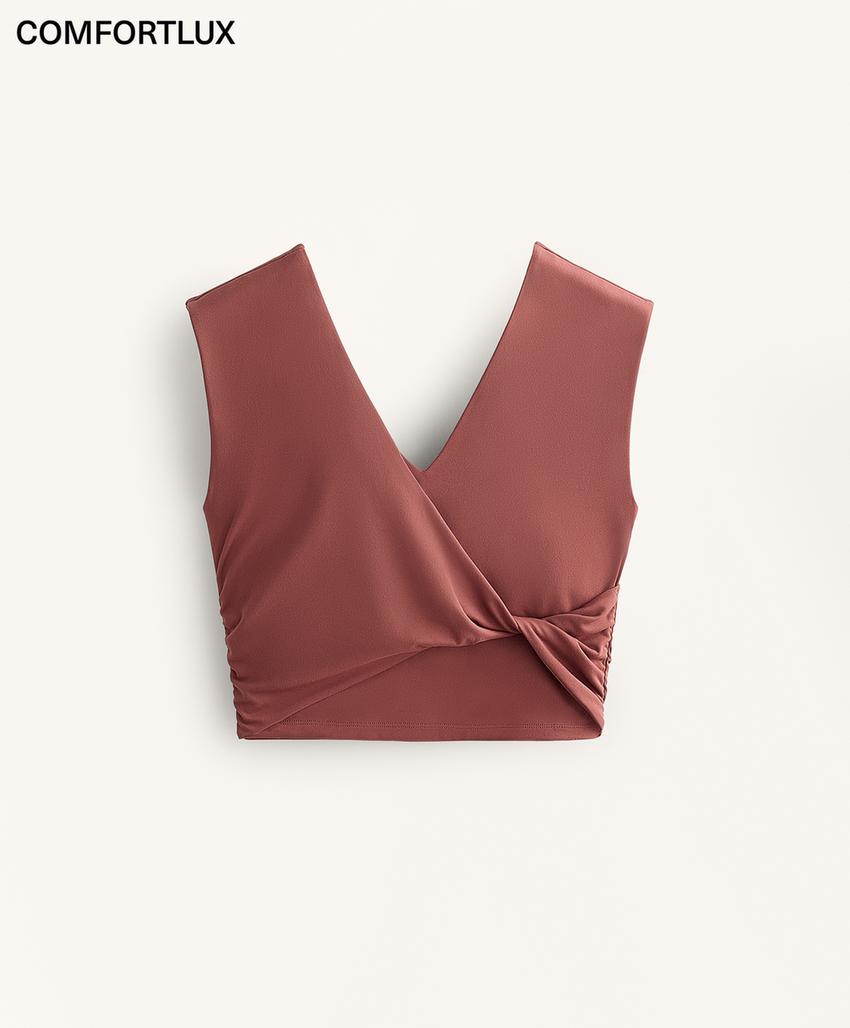 Топ-майка Comfortlux с перекрестными деталями