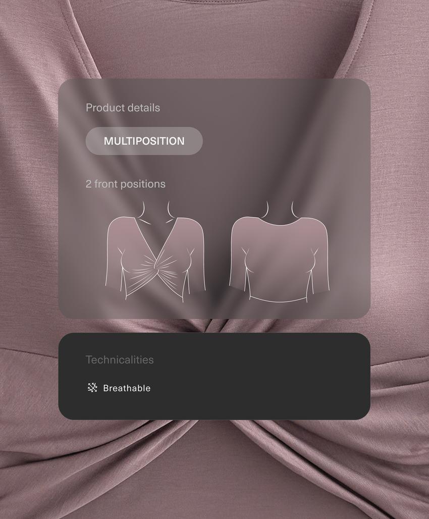 Футболка длиннорукавная многопозиционная с узелком из лиоцеллового смеси l30412163