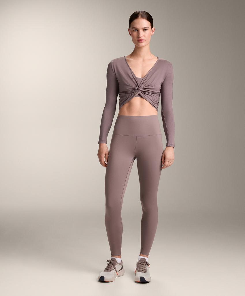 Футболка длиннорукавная многопозиционная с узелком из лиоцеллового смеси l30412163