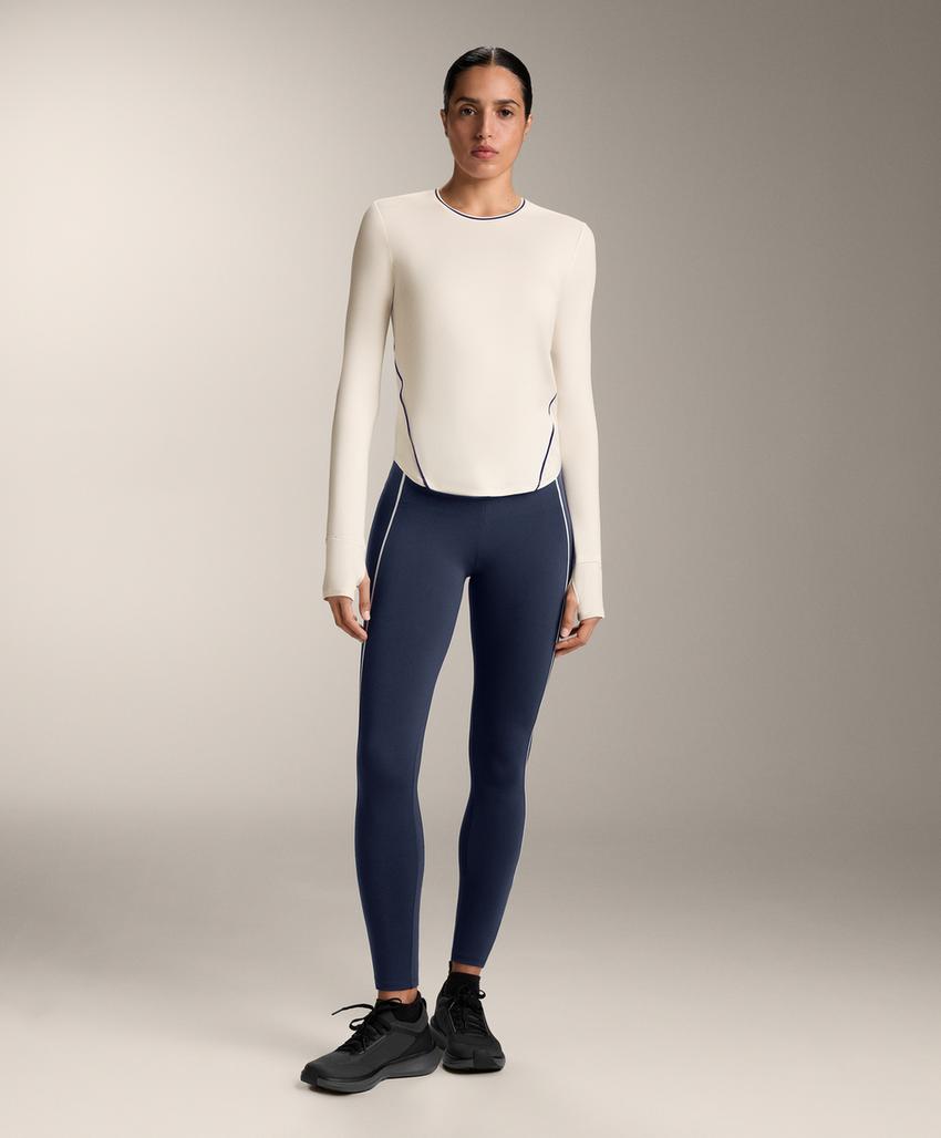 Футболка с длинным рукавом техническая с контрастной отделкой l30424969