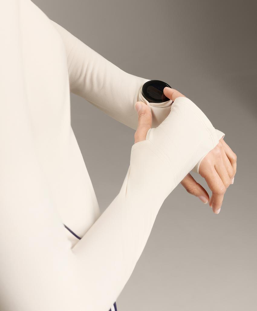 Футболка с длинным рукавом техническая с контрастной отделкой l30424969