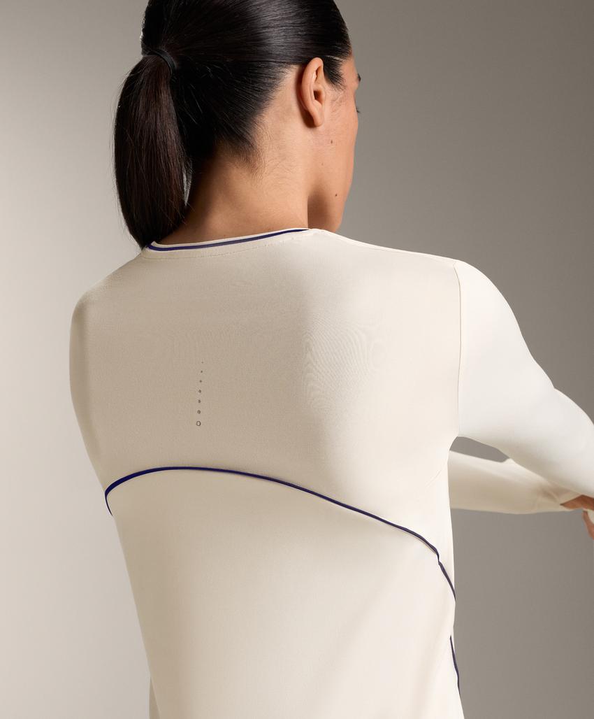 Футболка с длинным рукавом техническая с контрастной отделкой l30424969