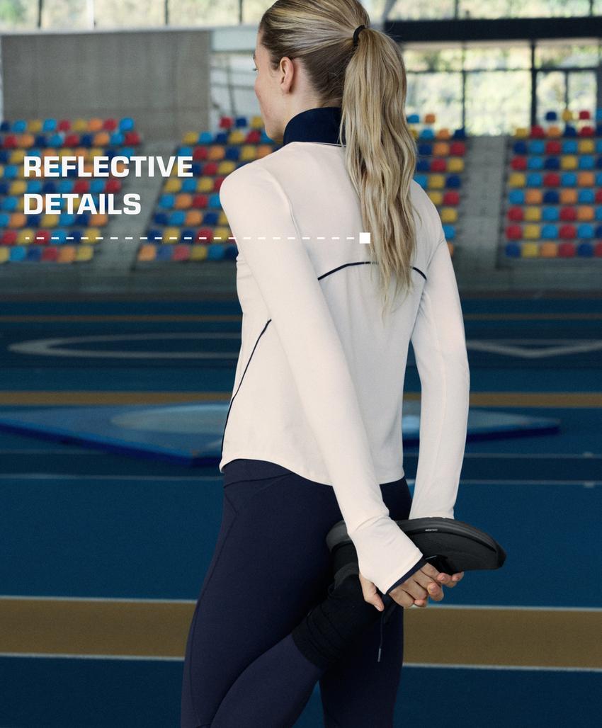 Футболка с длинным рукавом техническая с контрастной отделкой l30424969