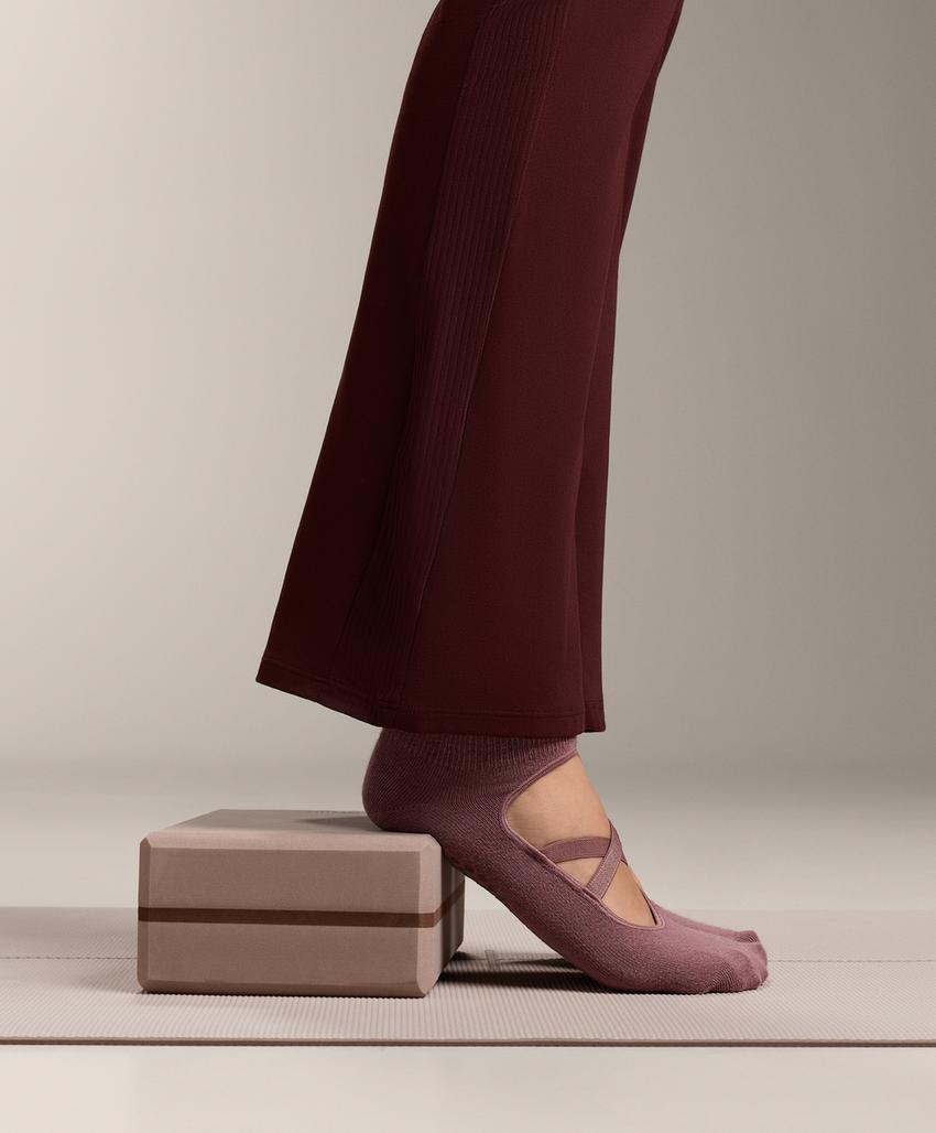 2 пары носков из смесового хлопка с резинками для йоги и пилатеса