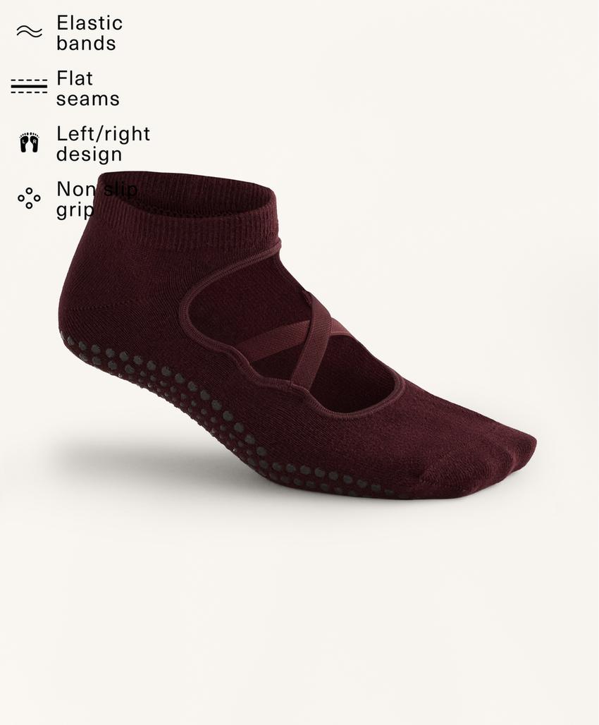 2 пары носков из смесового хлопка с резинками для йоги и пилатеса