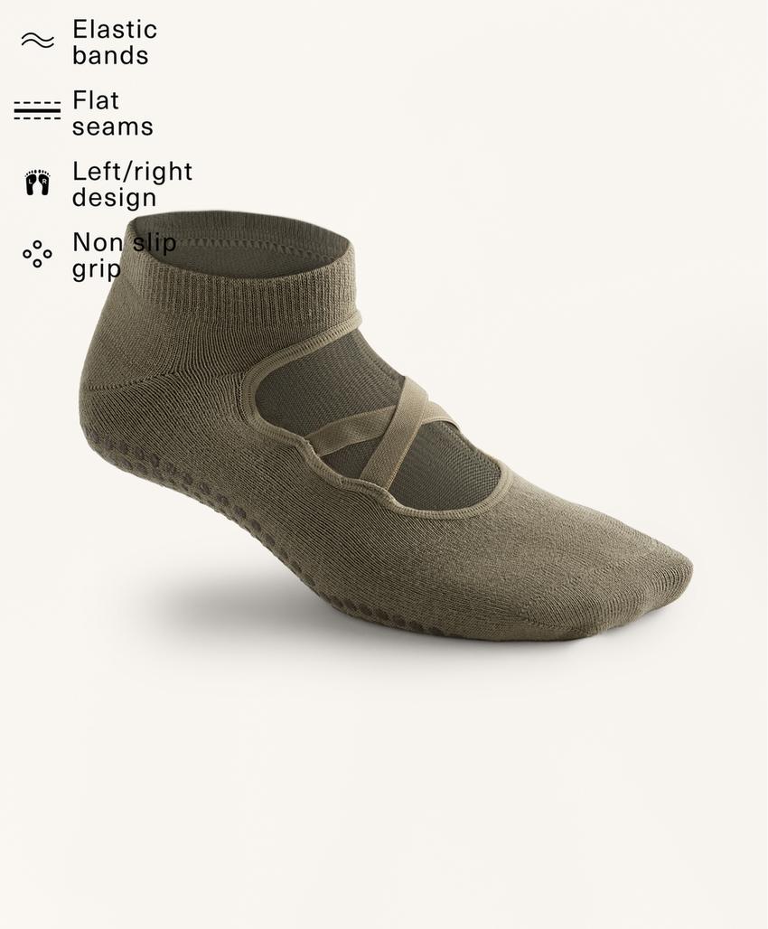 2 пары носков из смесового хлопка с резинками для йоги и пилатеса