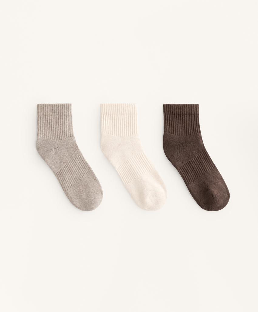 3 пары коротких носков из ткани с хлопком