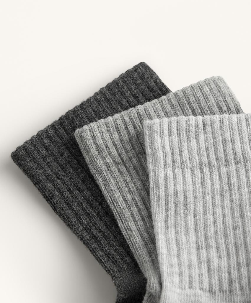 3 пары коротких спортивных носков из смесового хлопка