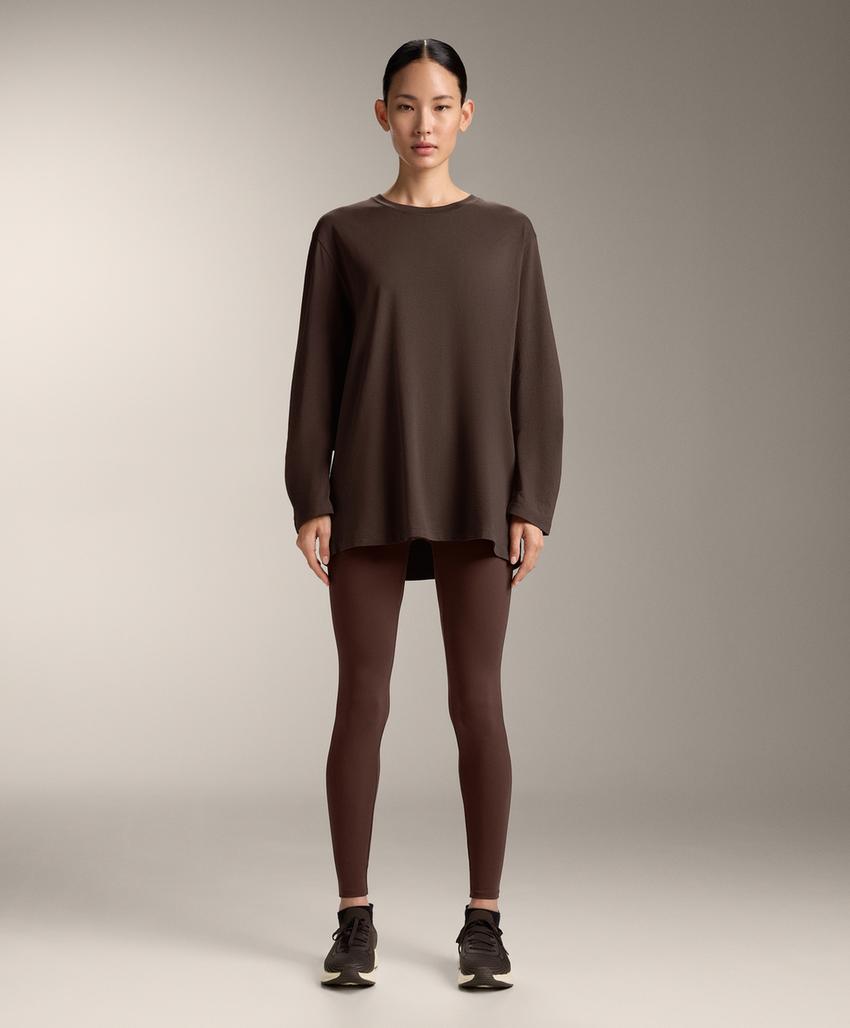 Camisola de manga comprida oversize em mistura de algodão