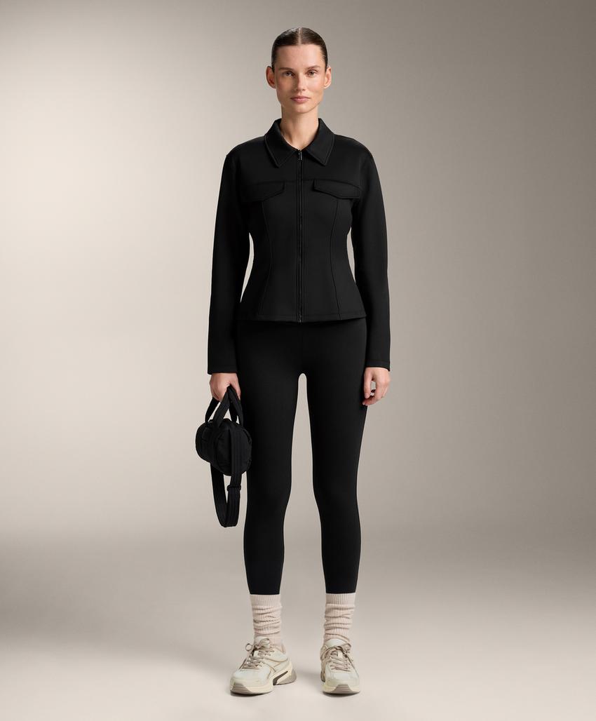 Куртка с эффектом неопрена в рубчик