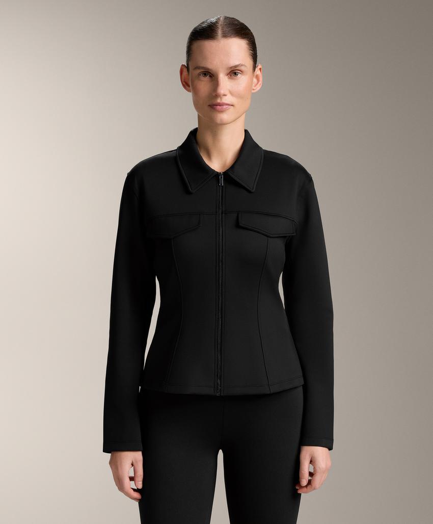 Куртка с эффектом неопрена в рубчик