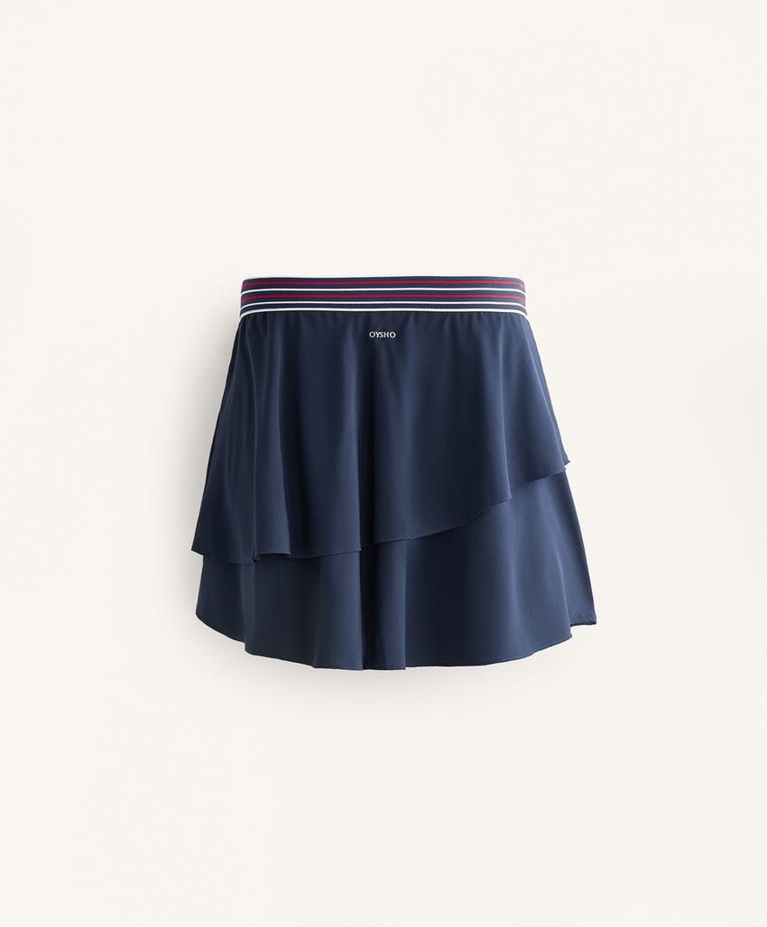 Короткая юбка с воланами и резинкой