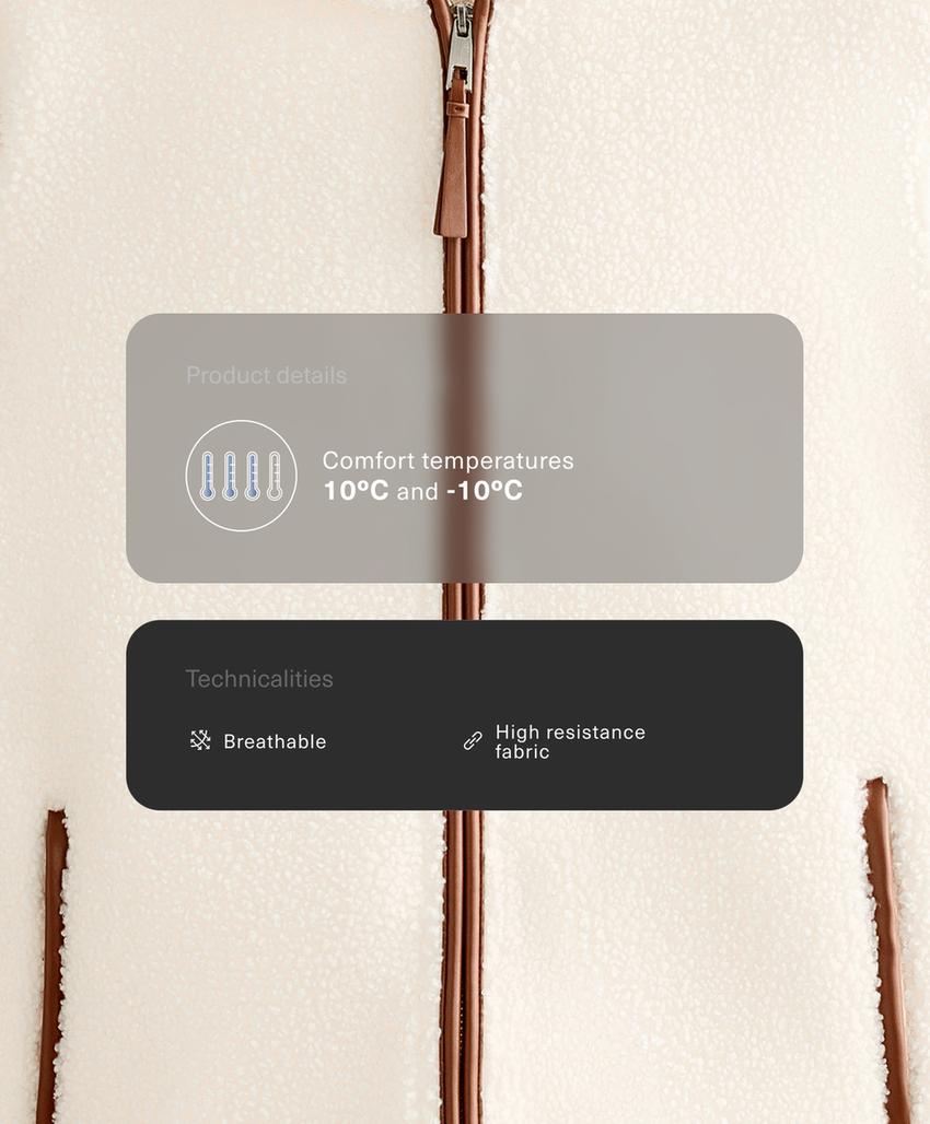 Куртка из искусственной овчины с капюшоном