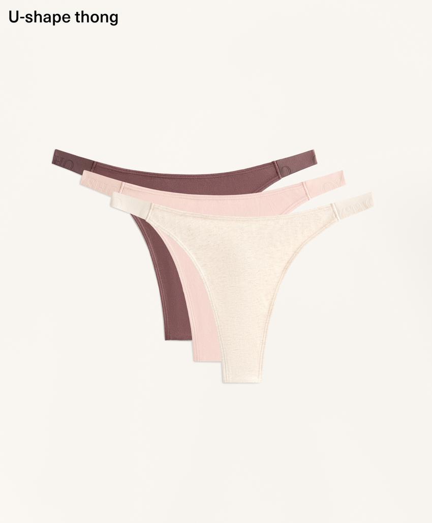 3 трусов танга из смесового хлопка с логотипом