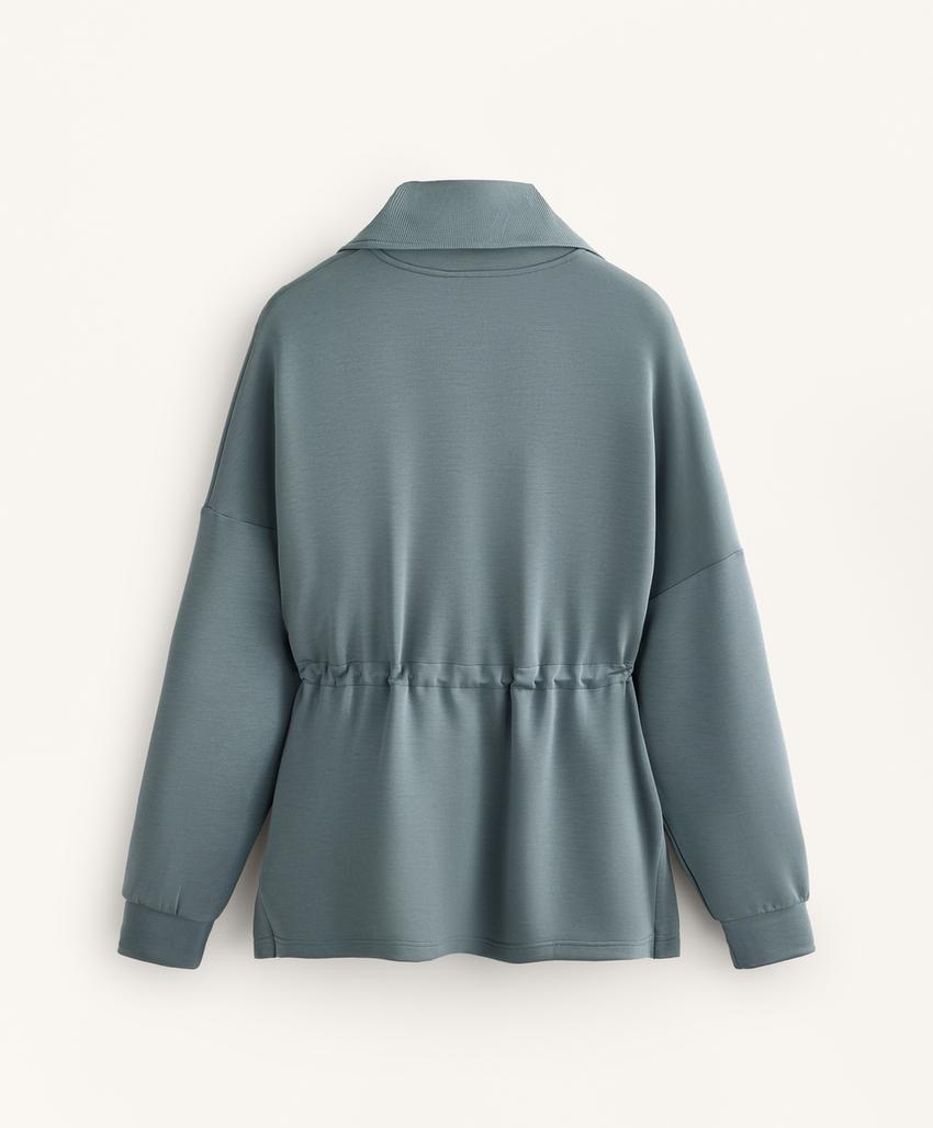 Толстовка на полумолнии из модала с мягким прикосновением