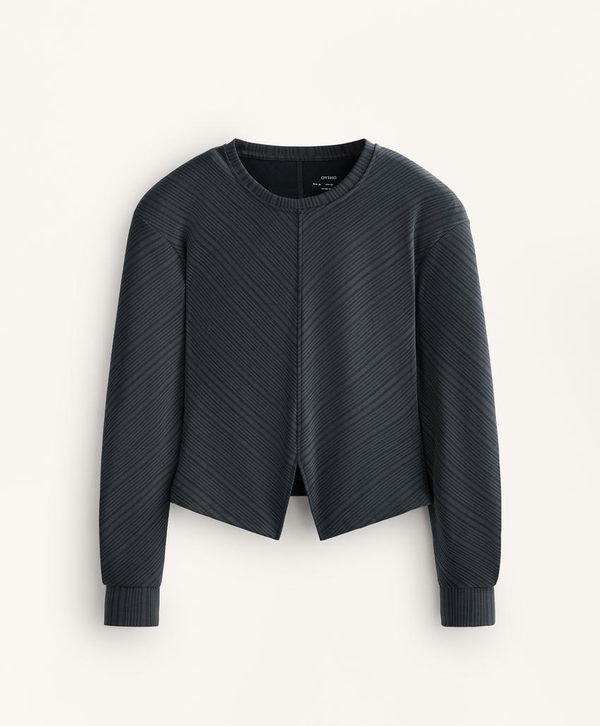 Толстовка с асимметричной полосой из модала