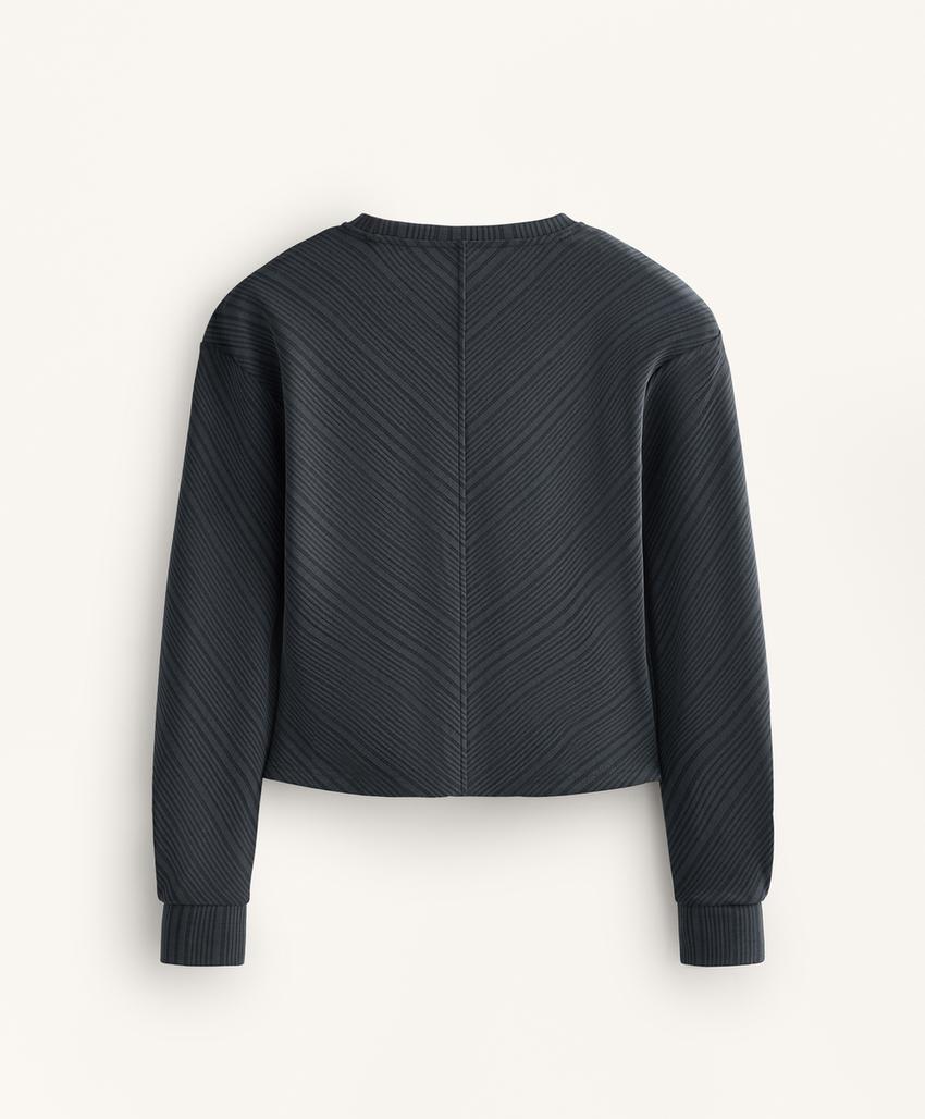 Толстовка с асимметричной полосой из модала