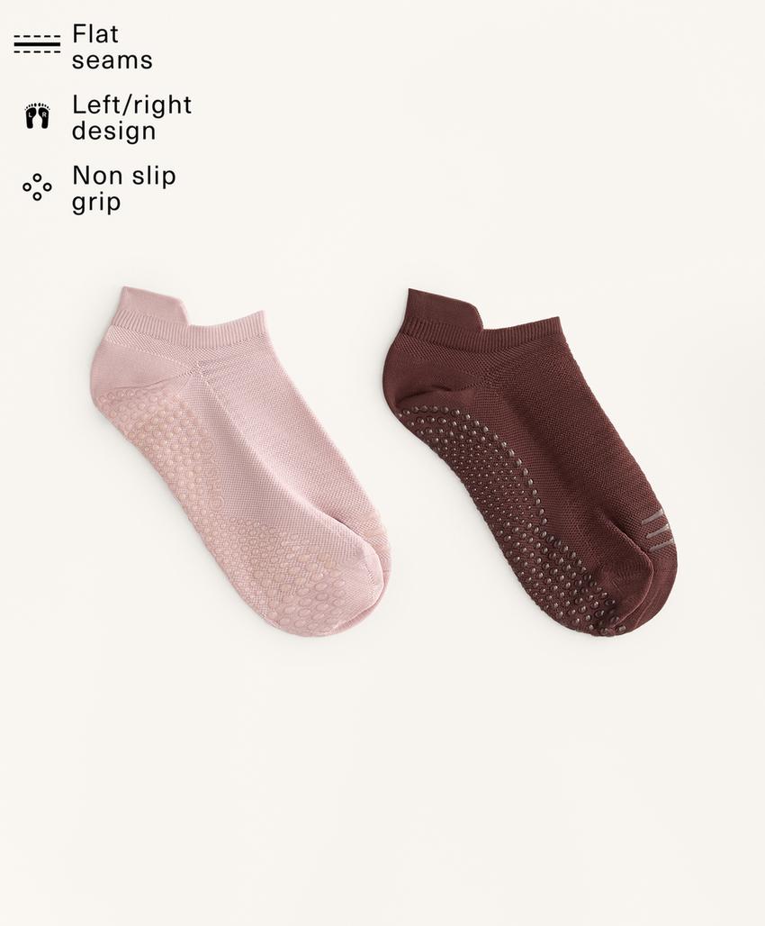 2 пары носков-сникеров из смесового полиамида для йоги и пилатеса