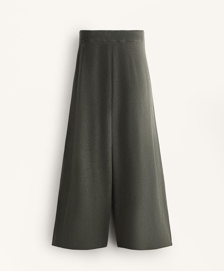 Прямые брюки с боковыми Rib деталями