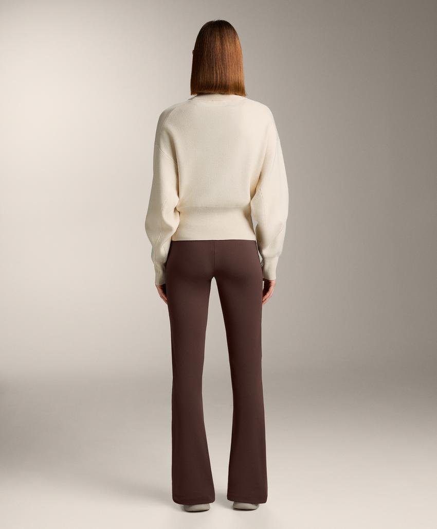 Вязаная куртка на молнии с контрастными деталями