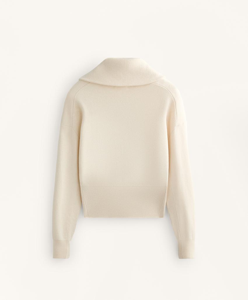 Вязаная куртка на молнии с контрастными деталями