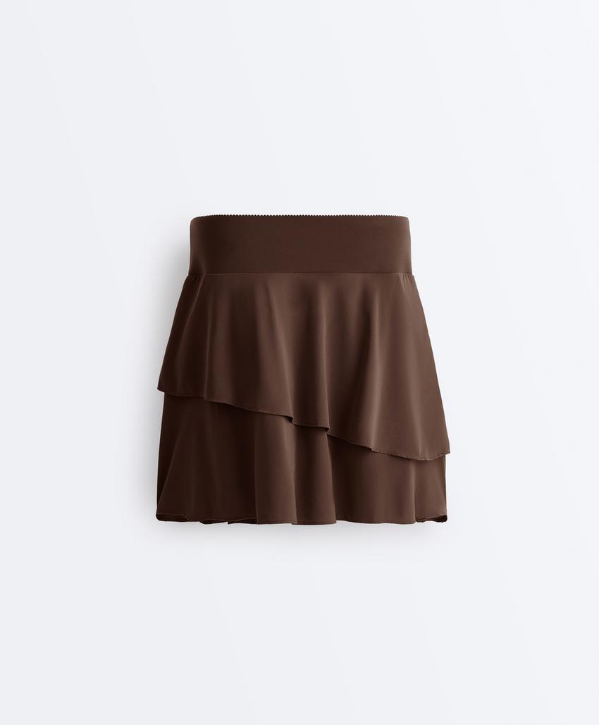 Короткая юбка с оборками