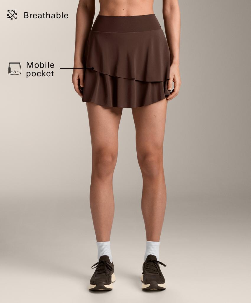 Короткая юбка с оборками