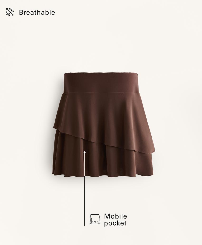 Короткая юбка с оборками