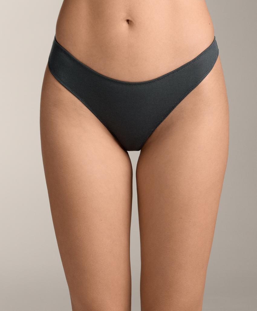 5 трусов бразильяно U-образной формы в рубчик