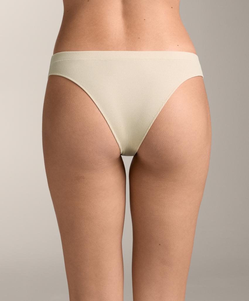 Набор из 3 трусов танга в рубчик с логотипом из смесового хлопка