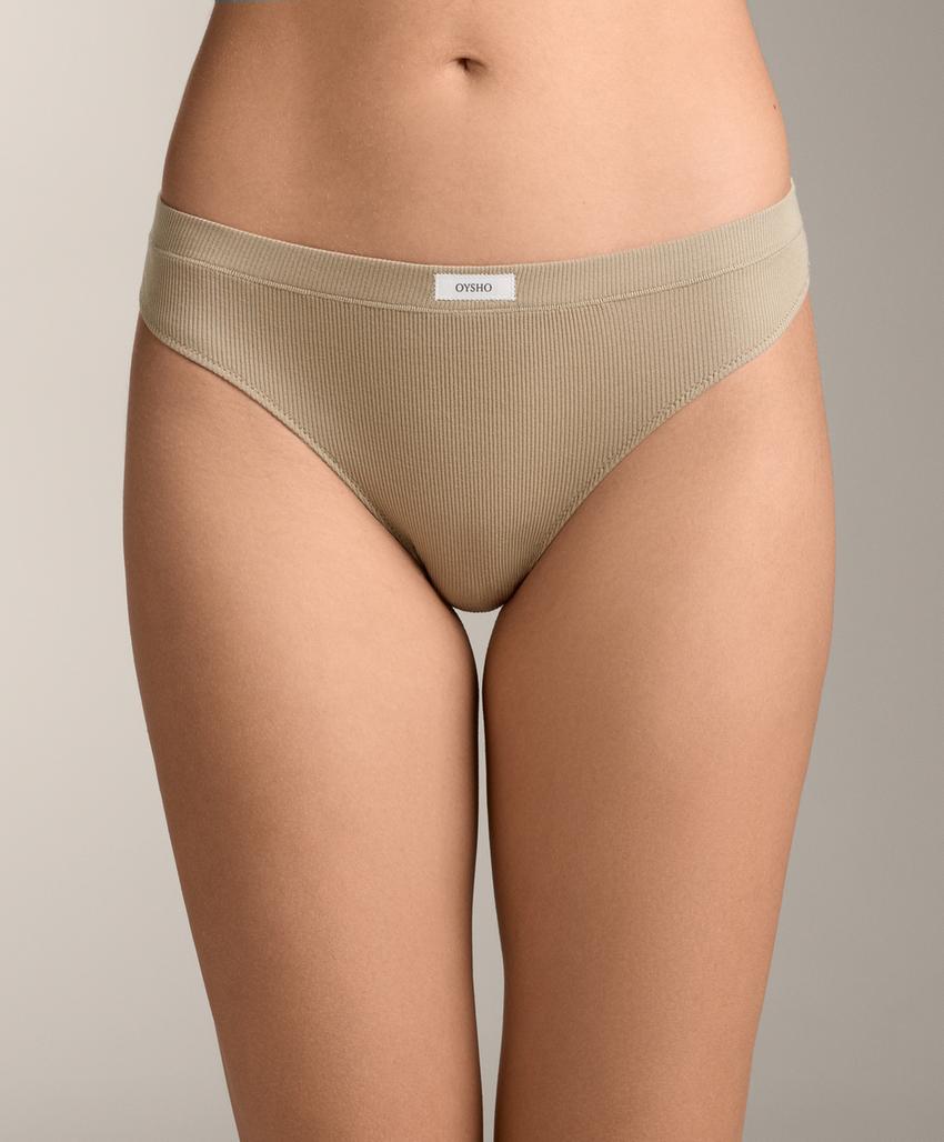 3 классических трусов в рубчик из смесового хлопка с логотипом