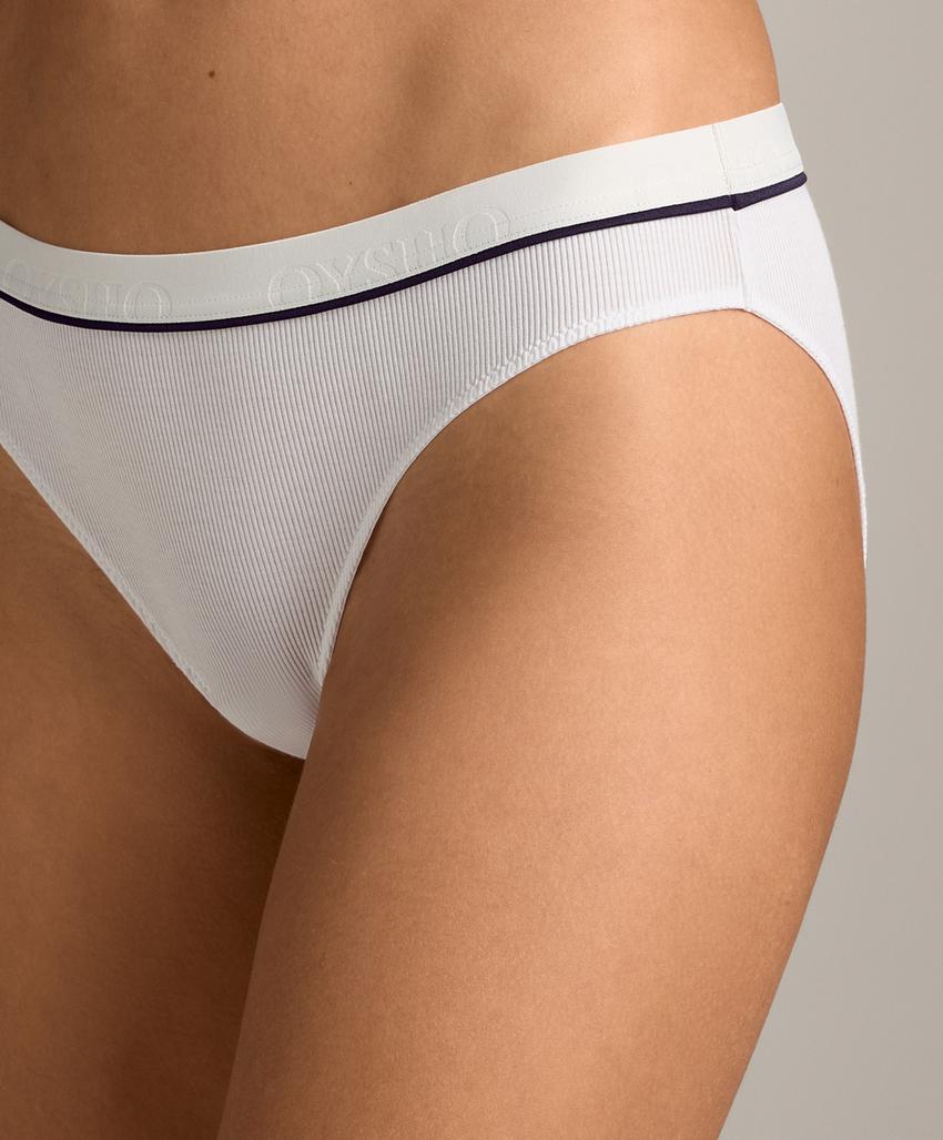 3 классических трусов в рубчик из смесового хлопка