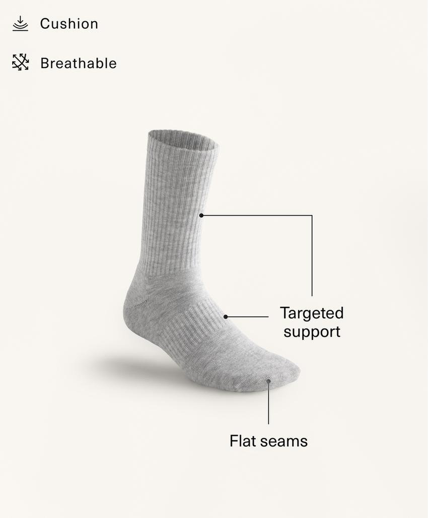 3 пары спортивных классических носков из смесового хлопка