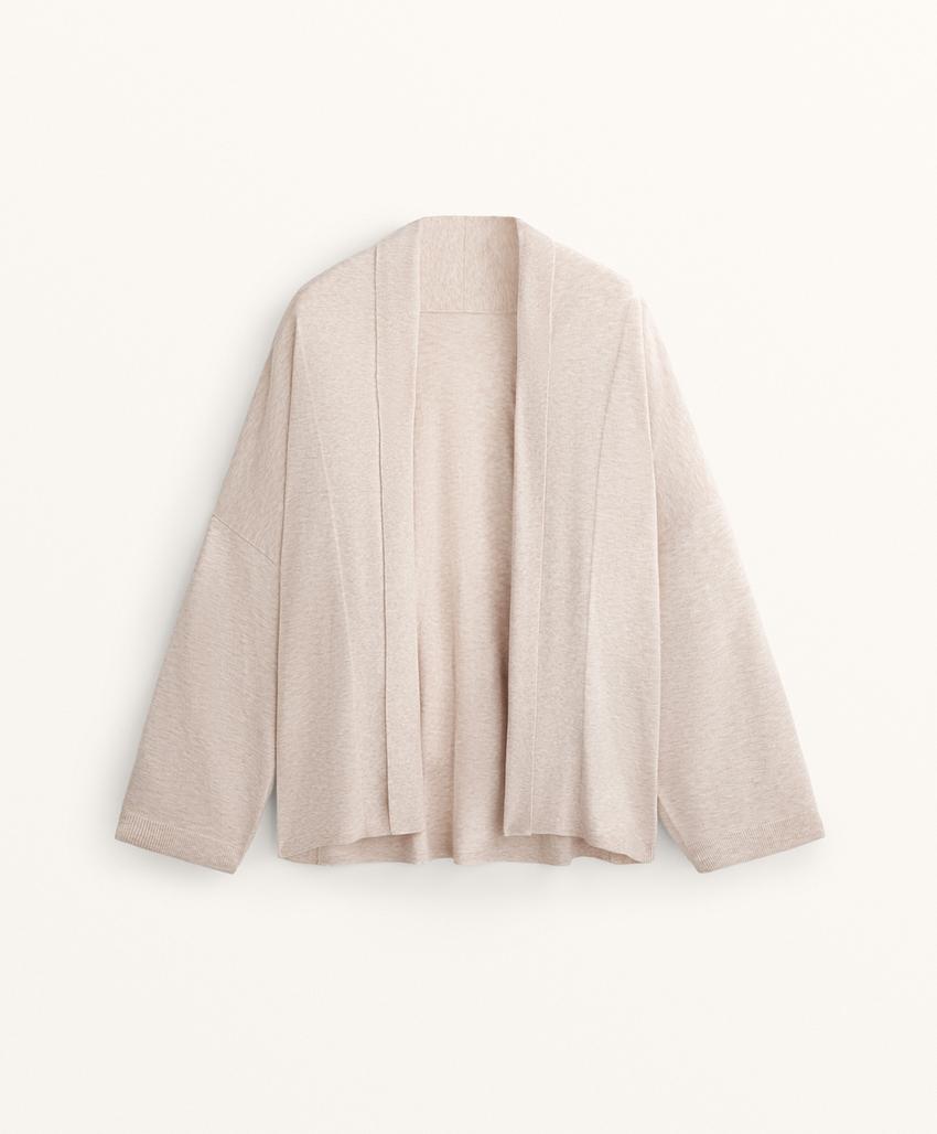 Вязаный кардиган с воротником с лацканами